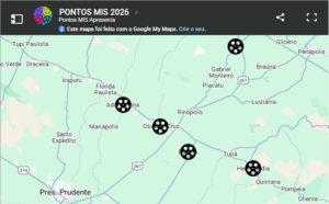 Mapa do estado de São Paulo contemplando Adamantina no Pontos MIS