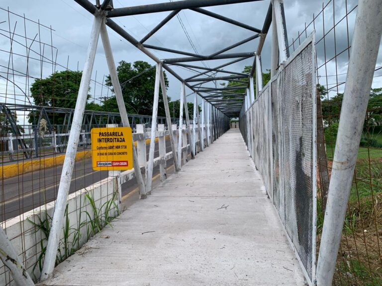 Passarela do pontilhão da Joaquim Nabuco deve ser liberada nesta semana, em Adamantina