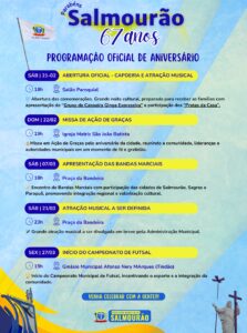Programação do aniversário de Salmourão