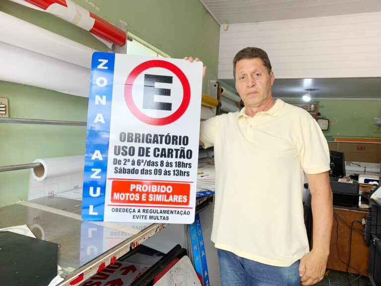 Zona Azul passa a exigir que motos estacionem apenas em bolsões específicos em Adamantina