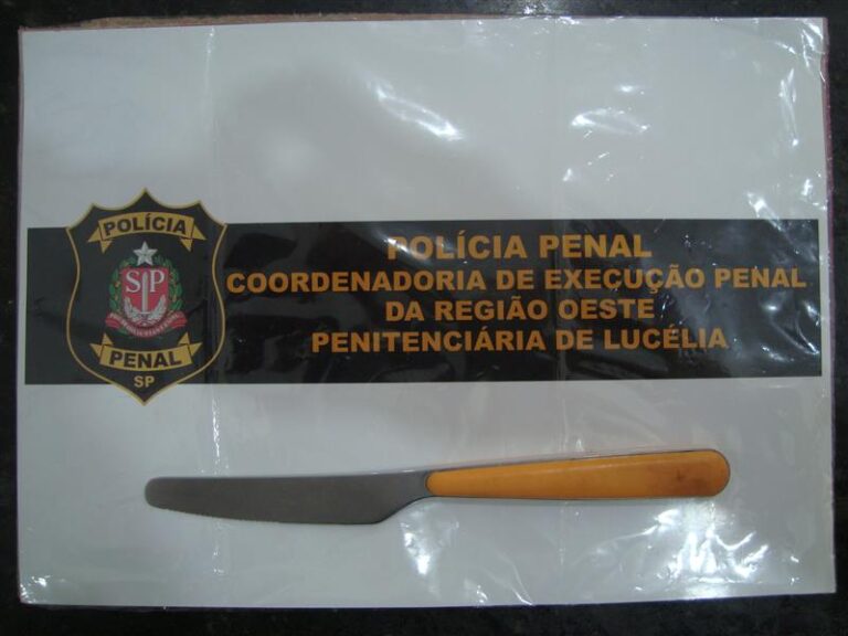 Faca é apreendida com visitante durante revista na Penitenciária de Lucélia