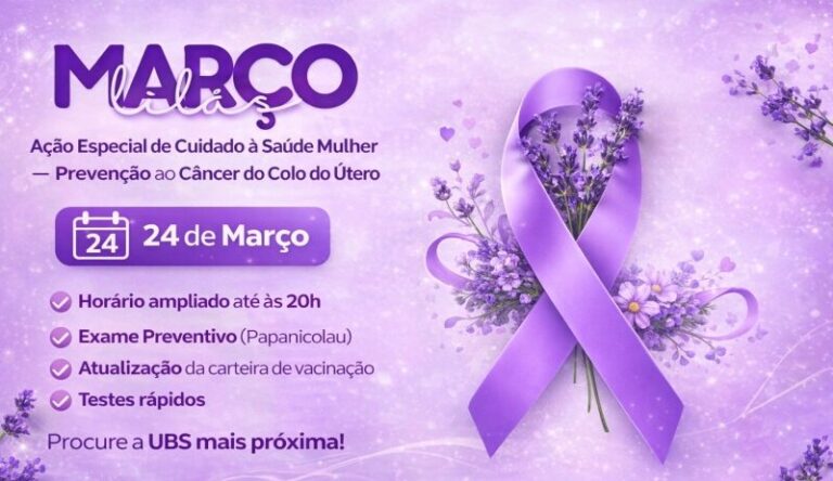 Saúde de Adamantina estende horário de postos na próxima terça-feira para o Março Lilás