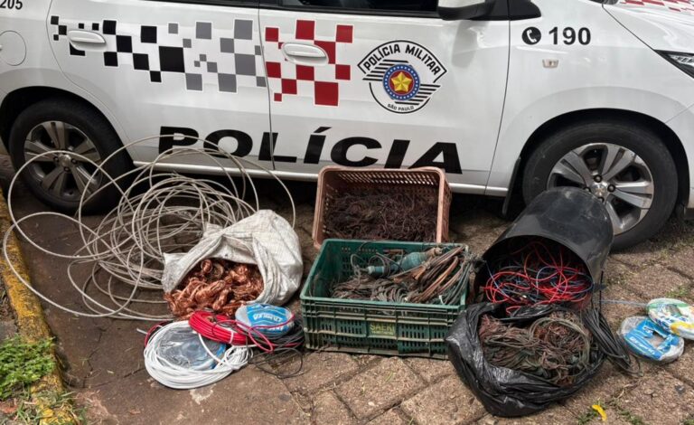 Polícia apreende cabos e fios de cobre em investigação de furto e receptação em Adamantina