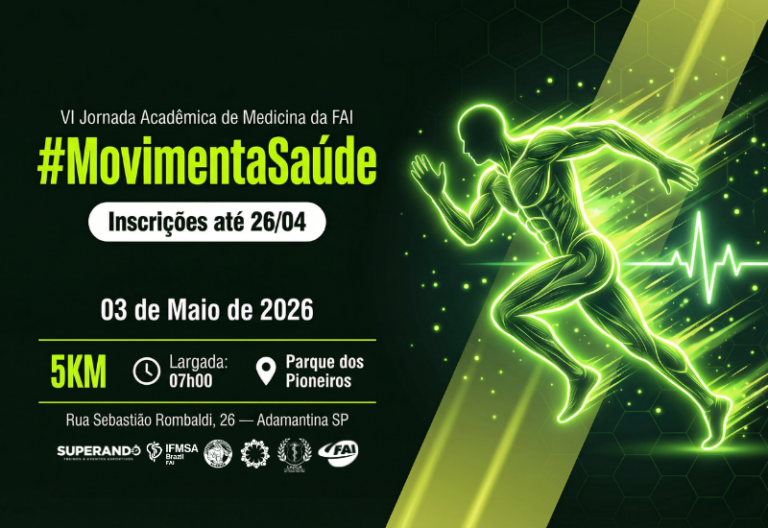 VI Jornada Acadêmica de Medicina da FAI promove o #MovimentaSaúde no dia 3