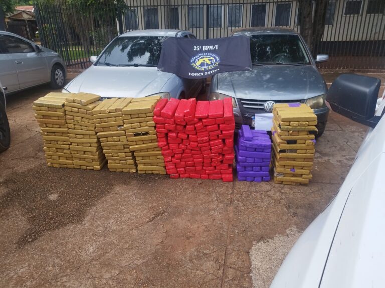 Força Tática apreende mais de 400 kg de maconha e prende dois suspeitos em Paulicéia