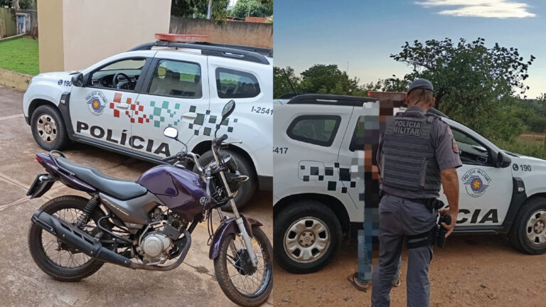 Motocicleta furtada em Adamantina é recuperada pela PM em Panorama