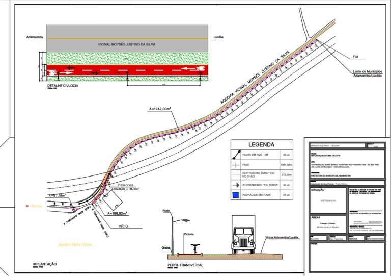 Obras da ciclovia na Moyses Justino devem começar na próxima semana, informa a Prefeitura de Adamantina
